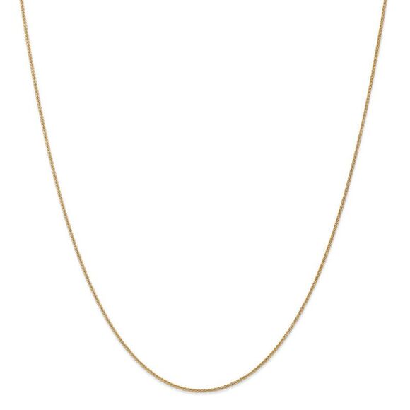 1mm, 14k Yellow Gold, Solid Spiga Chain Necklace, 18 Inch - Picture 3 of 8